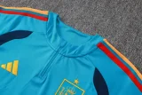 26-27 Spain Lake blue Kids Half Pull Tracksuit #E26023(童装)(半拉链)
