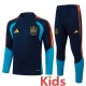26-27 Spain Royal blue Kids Half Pull Tracksuit #E26024(童装)(半拉链)