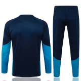 26-27 Spain Royal blue Kids Half Pull Tracksuit #E26024(童装)(半拉链)