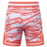 C2520 AJ Orange Bastketball Casual Short Pants #虎纹橙