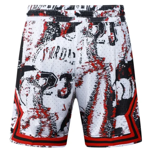C2526 AJ White Bastketball Casual Short Pants #玛雅白