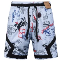 C2523 AJ Light gray Bastketball Casual Short Pants #涂鸦灰 C2523 AJ Light gray Bastketball Casual Short Pants #涂鸦灰