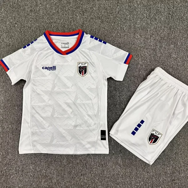 26-27 Cape Verde Away Kids Soccer Jersey