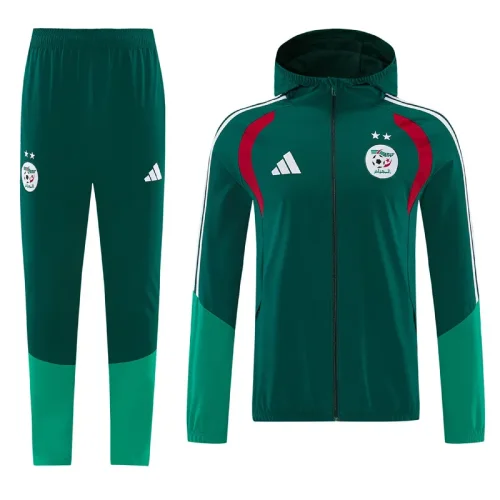 26-27 Algeria Green Windbreaker Suit (Hoodie)(风衣套装)