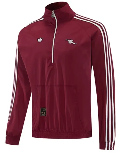 26-27 ARS Brown Red Half Pull Windbreaker (半拉风衣)