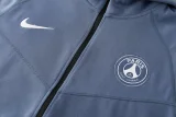 26-27 PSG Grey Blue Hoodie Jacket Tracksuit #01