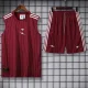 25-26 ARS Brown Red Tank top and shorts suit