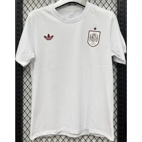 T293 Spain White High Quality Casual T-Shirt