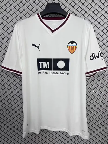 26-27 Valencia White Fans Soccer Jersey