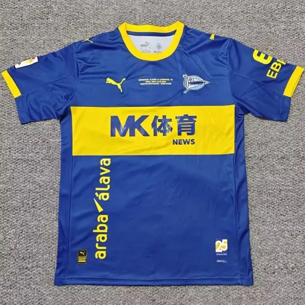 25-26 Alaves Blue Special Edition Fans Soccer Jersey (复古章)