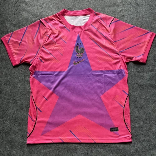 26-27 France Pink Goalkeeper Fans Soccer Jersey