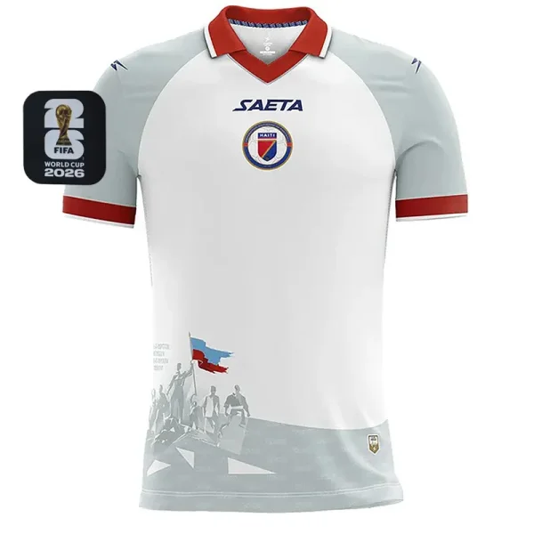 26-27 Haiti Away Fans Soccer Jersey (Right-Arm Patch)