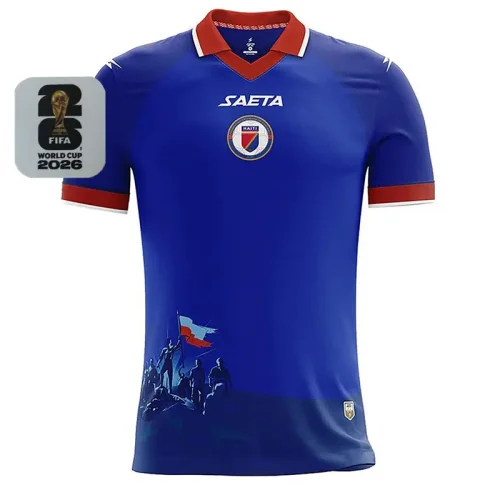 26-27 Haiti Home Fans Soccer Jersey (Right-Arm Patch)