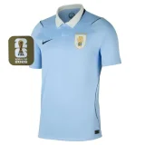 26-27 Uruguay Home Fans Soccer Jersey (Right-Arm Patch)