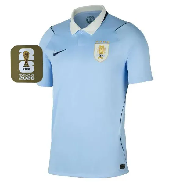 26-27 Uruguay Home Fans Soccer Jersey (Right-Arm Patch)