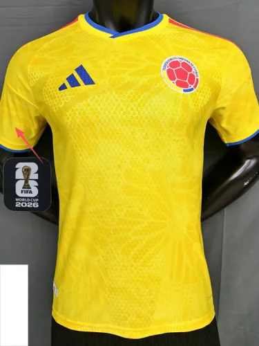 26-27 Colombia Home Player Version Soccer Jersey (Right-Arm Patch)