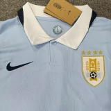 26-27 Uruguay Home Fans Soccer Jersey (Right-Arm Patch)