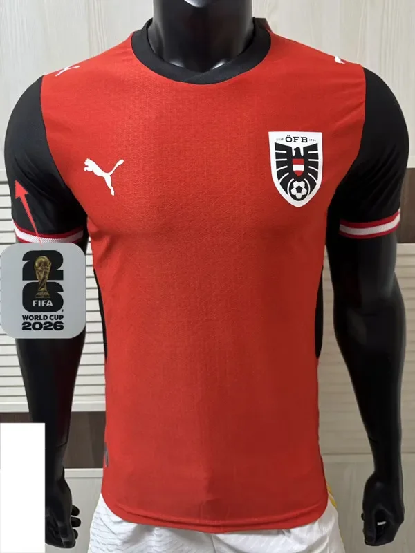 26-27 Austria Home Player Version Soccer Jersey (Right-Arm Patch)