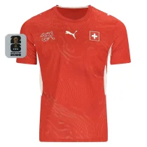 26-27 Switzerland Home Fans Soccer Jersey (Right-Arm Patch)