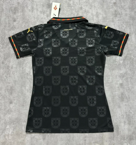 25-26 Portugal Black Special Edition 1:1 Fans Women Soccer Jersey (有领)  (女)