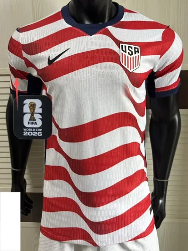 26-27 USA Home Player Version Soccer Jersey (前空白)(Right-Arm Patch)