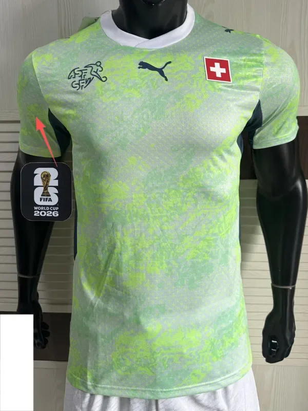 26-27 Switzerland Away Player Version Soccer Jersey (Right-Arm Patch)
