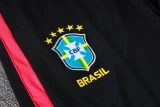26-27 Brazil Black Half Pull Tracksuit #B26034(半拉链)