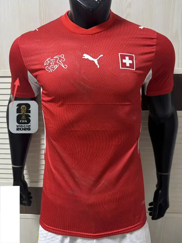 26-27 Switzerland Home Player Version Soccer Jersey (Right-Arm Patch)