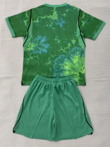26-27 Netherlands Green Goalkeeper Kids Soccer Jersey