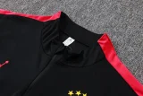 26-27 Brazil Black Half Pull Tracksuit #B26034(半拉链)