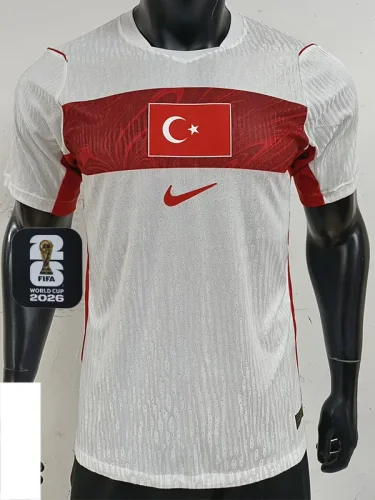 26-27 Turkey Home Player Version Soccer Jersey (Right-Arm Patch)