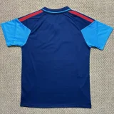 26-27 Spain Blue Polo Short Sleeve (半拉链)