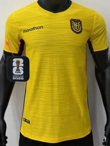 26-27 Ecuador Home Player Version Soccer Jersey (Right-Arm Patch)