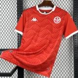 26-27 Tunisia Home Fans Soccer Jersey (Right-Arm Patch)