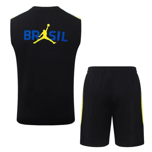 26-27 Brazil Black Tank top and shorts suit #D26029