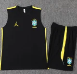 26-27 Brazil Black Tank top and shorts suit #D26029