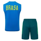26-27 Brazil Lake blue Tank top and shorts suit #D26030