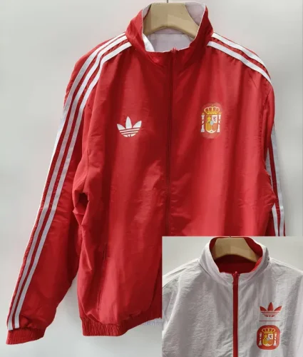 26-27 Spain Red & White Double Sided Windbreaker (双面风衣)