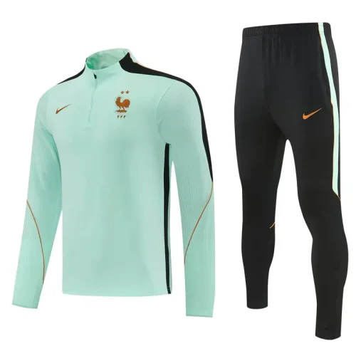 26-27 France Light green Half Pull Tracksuit (半拉链)