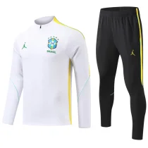 26-27 Brazil White Half Pull Tracksuit (半拉链)