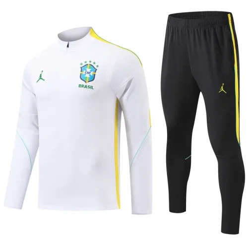 26-27 Brazil White Half Pull Tracksuit (半拉链)