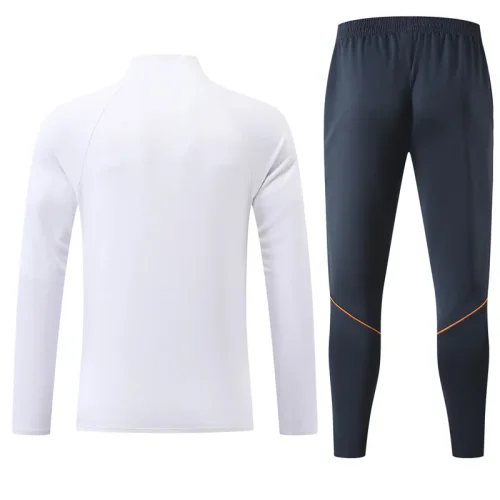 26-27 France White Kids Half Pull Tracksuit (童装)(半拉链)