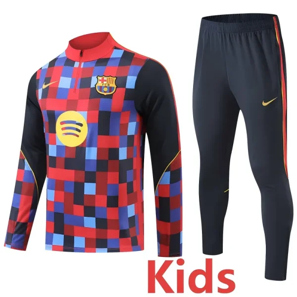 26-27 BAR Red Kids Half Pull Tracksuit (童装)(半拉链)