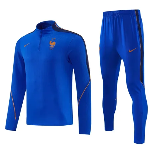 26-27 France Fancy blue Half Pull Tracksuit (半拉链)
