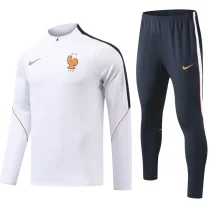 26-27 France White Half Pull Tracksuit (半拉链)