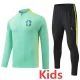 26-27 Brazil Light green Kids Half Pull Tracksuit (童装)(半拉链)