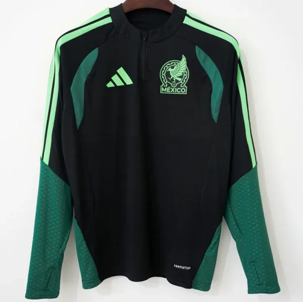 26-27 Mexico Black Top Half Pull Tracksuit (半拉上衣)