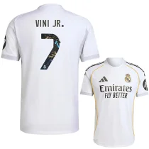 25-26 RMA Home Vini Jr. #7 Print Dragon Number Fans Soccer Jersey