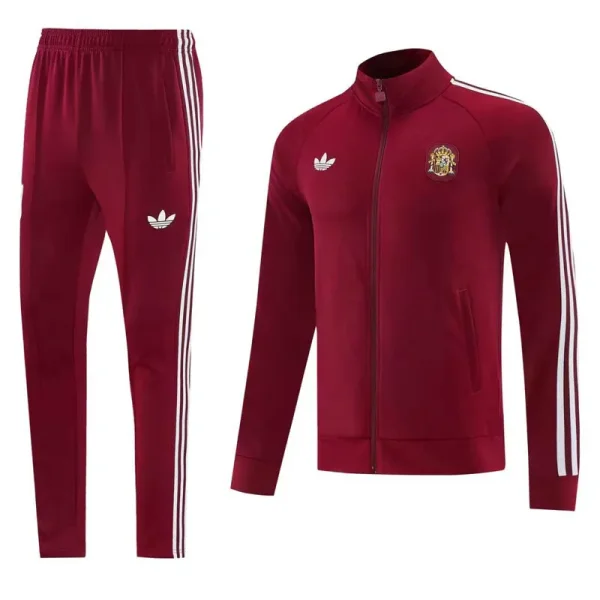 26-27 Spain Brown Red Jacket Tracksuit #01