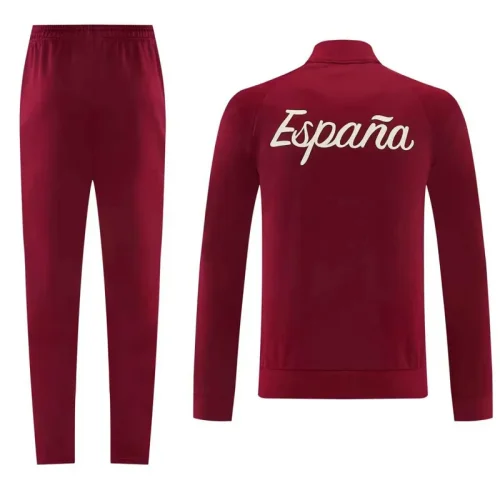 26-27 Spain Brown Red Jacket Tracksuit #01